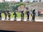 Vintage Bronzen Ashanti Figuurtjes - Set van 17, Ophalen of Verzenden