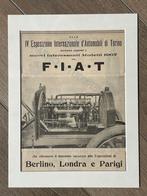 Italiaans Advertentie 1907 Fiat! Mooi in passe partout, Ophalen of Verzenden, Reclamebord
