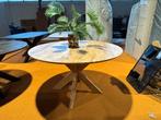 Eettafel nikki rond 130cm  naturel Eleonora 40%korting, Huis en Inrichting, 100 tot 150 cm, Rond, Ophalen of Verzenden, Zo goed als nieuw