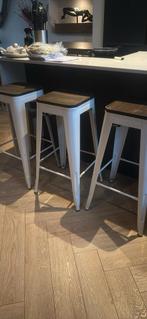 3 industrieel krukken, 60 tot 90 cm, Ophalen of Verzenden, Zo goed als nieuw, Metaal