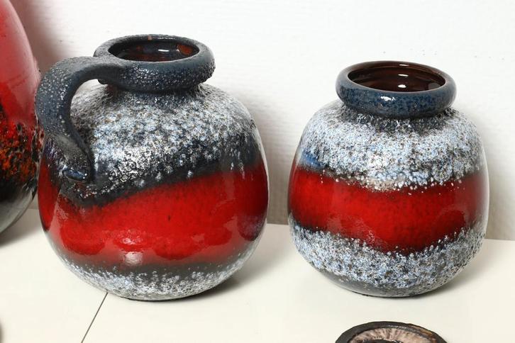 Scheurich Fat Lava West Germany Vazen Set, Antiek en Kunst, Antiek | Vazen, Ophalen of Verzenden