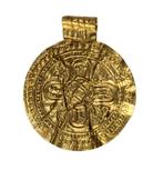 Bodemvondst vroeg middeleeuws gouden bracteate hanger odin, Verzenden, Goud