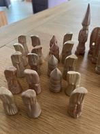 30 Schaakstukken - gemaakt van (spek)steen, Een of twee spelers, Ophalen of Verzenden, Gebruikt