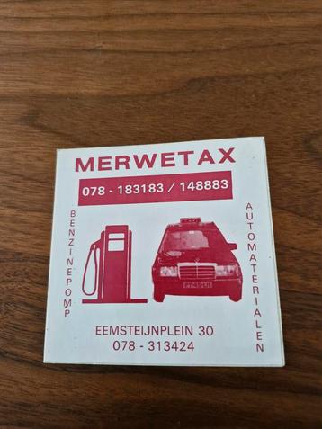 914 Merwetax Sticker - Vintage Reclame beschikbaar voor biedingen