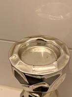 Kandelaar Zilver Porselein 25cm, Overige materialen, Overige kleuren, 25 tot 50 cm, Ophalen of Verzenden