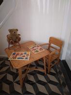 Vintage houten kindertafel 2 stoeltjes Herlag Unifa, Ophalen of Verzenden, Gebruikt, Tafel(s) en Stoel(en)