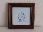 Ingelijste tegel mannen met ballonnen Westraven, Antiek en Kunst, Antiek | Wandborden en Tegels, Ophalen of Verzenden