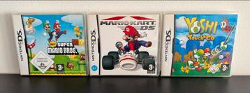 Nintendo DS Games - Mario Kart, Yoshi & Super Mario Bros beschikbaar voor biedingen