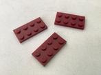 Lego plaat 2x4 donker rood, Ophalen of Verzenden, Gebruikt, Losse stenen, Lego