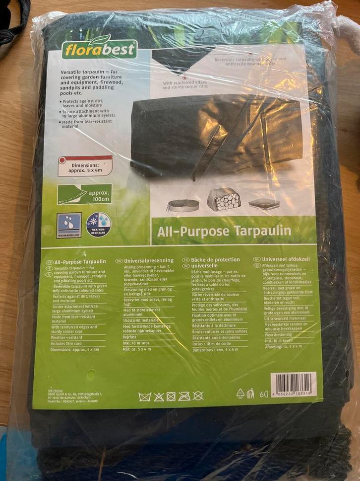 Florabest All-Purpose Dekzeil 5x4m, Doe-het-zelf en Verbouw, Zeil en Folie, Ophalen of Verzenden