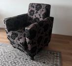 Vierkante fauteuil bruin print WEEKEND HALEN VOOR €20, Huis en Inrichting, Fauteuils, Ophalen, Zo goed als nieuw, 75 tot 100 cm