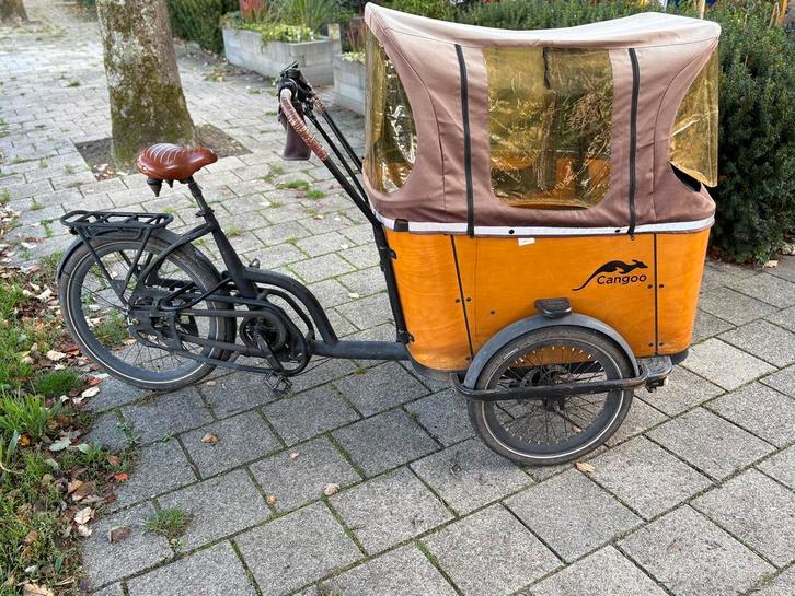 Cangoo Buckle bakfiets, Fietsen en Brommers, Fietsen | Bakfietsen, Gebruikt, Overige merken, 4 kinderen of meer, Elektrisch, Huif