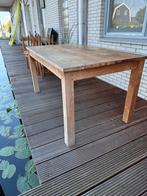 Eiken houten eettafel + stoelen, Ophalen, Gebruikt, 100 tot 150 cm, Eikenhout