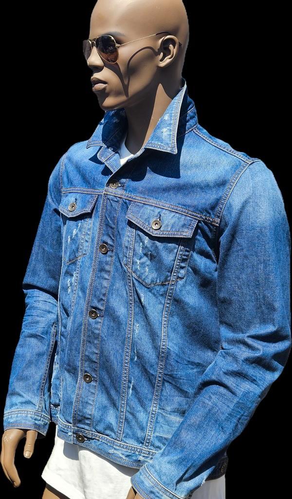 PME Legend spijkerjas / denim jacket (speciaal effect) XL, Kleding | Heren, Jassen | Zomer, Zo goed als nieuw, Maat 56/58 (XL)