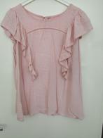 damesblouse roze maat 52 met ruches, Ophalen of Verzenden, Zo goed als nieuw, Maat 46/48 (XL) of groter, Roze