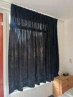 Zwarte gordijnen/ overgordijnen (2stuks) - 192x192cm, Ophalen of Verzenden, Zo goed als nieuw, 200 cm of meer, 150 tot 200 cm