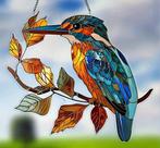 Raamhanger ijsvogel ( glas in lood stijl ), Verzenden, Nieuw