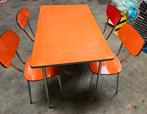 Vintage formica 70s oranje keukentafel/eettafel/tafel, Ophalen, Gebruikt