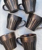 Prachtige bekers , set van 9xstuks, bruin/ bronsachtig gloed, Huis en Inrichting, Keuken | Servies, Verzenden, Zo goed als nieuw