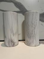 Marmer look vaas van het merk Atmosphera 20 cm, Gebruikt, Overige kleuren, Ophalen of Verzenden, Glas