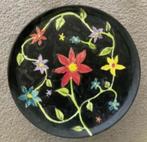 Hand-beschilderde taartschotel, taartplateau voet bloemen, Huis en Inrichting, Keuken | Servies, Ophalen of Verzenden, Zo goed als nieuw
