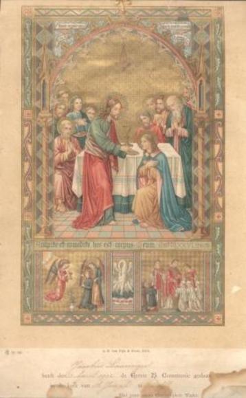 H. commununie gedachtenisprent  Delft1902  St Josephkerk