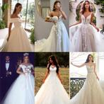 prinsessen trouwjurken max. €849 34 36 38 40 42 44 46 48 50, Ophalen, Nieuw, Wit, Trouwjurk