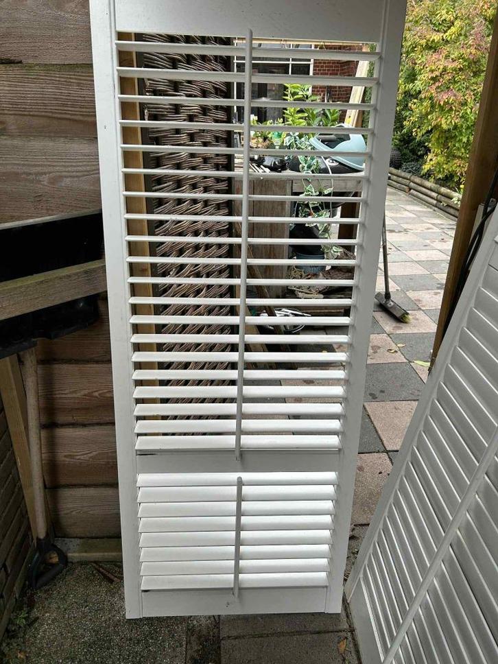 shutters panelen 4 stuks, Huis en Inrichting, Stoffering | Gordijnen en Lamellen, Gebruikt, 150 tot 200 cm, 50 tot 100 cm, Wit