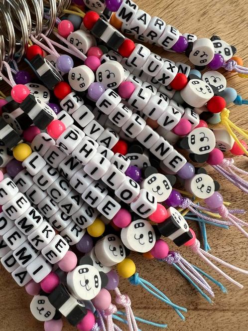 Kralen Sleutelhanger met Naam - Gepersonaliseerd, Verzamelen, Sleutelhangers, Nieuw, Ophalen of Verzenden