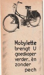Retro reclame 1955 Kaptein Mobylette brommer zonder pech ver, Verzamelen, Verzenden, Overige typen