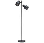 Kwantum Turai Vloerlamp - Zwart Metaal - 2 Lampen, Ophalen, 100 tot 150 cm, Zo goed als nieuw, Metaal