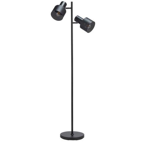 Kwantum Turai Vloerlamp - Zwart Metaal - 2 Lampen, Huis en Inrichting, Lampen | Vloerlampen, Zo goed als nieuw, 100 tot 150 cm