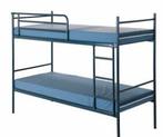 Stalen stapelbed met incont Brandvertragende matras, Ophalen, 90 cm, Tweepersoons, Zo goed als nieuw
