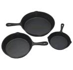 Gietijzer koekepannenset 3-dlg, Gietijzer, Vogelhuis.shop en bbq, Nieuw, Ophalen of Verzenden