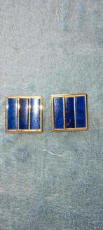 Vintage Dior clipoorbellen, Sieraden, Tassen en Uiterlijk, Oorbellen, Ophalen, Blauw, Zo goed als nieuw, Met edelsteen