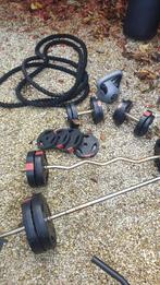 Fitness dumbells, barbells, battle rope, kettle bell, Ophalen, Zo goed als nieuw, Benen, Halterset
