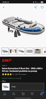 Intex rubberboot + outwave elektrische buitenboordmotor, Opblaasbaar, Drie personen of meer, Overige typen, Ophalen of Verzenden