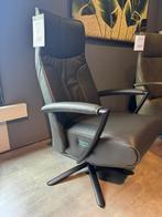 Relaxfauteuil Twice 109 XL leder antraciet - elektrisch, Huis en Inrichting, Fauteuils, Nieuw, Ophalen of Verzenden, 50 tot 75 cm