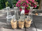 Glazen vaasjes, Ophalen, Gebruikt, Overige kleuren, Glas
