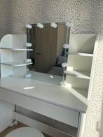 Kaptafel met Verlichting en Poef, Huis en Inrichting, Tafels | Kaptafels, Ophalen, Overige materialen, 100 tot 150 cm, 50 tot 100 cm
