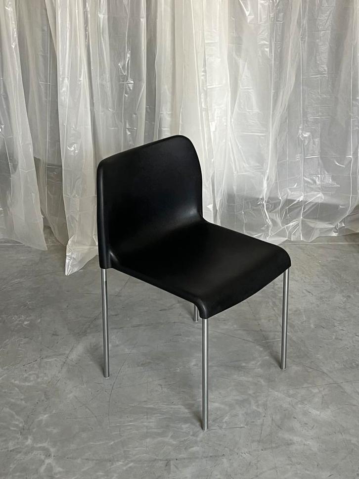 Vintage bauhaus zwart met chroom stoel, Huis en Inrichting, Stoelen, Zo goed als nieuw, Eén, Zwart, Ophalen