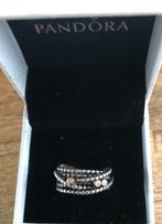 Pandora ring met goud en diamant, 18 tot 19, Gebruikt, Ophalen of Verzenden, Dame