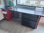 Rood/zwart IKEA bureau, Gebruikt, Ophalen, Bureau