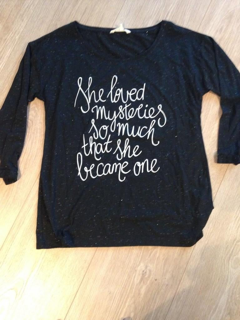 Nieuw longsleeve print zwart revelation mt xl 42 (box 35), Kleding | Dames, Verzenden, Zwart, Maat 42/44 (L), Nieuw