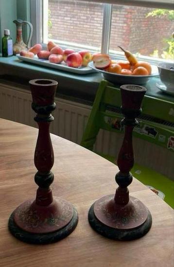 Boerenbonte Kandelaars uit Workum - Set van 2 beschikbaar voor biedingen
