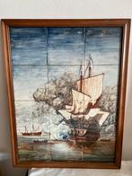 Tegeltableau Willem van de Velde - Het Kanonschot, Ophalen of Verzenden