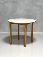 Jaren 70 eettafel rond vintage eetkamertafel ronde tafel, Gebruikt, 50 tot 100 cm, Onbekend, Vier personen