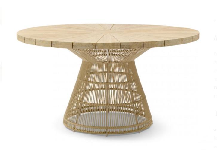 Nieuw Rivièra Maison Tropez Rond Teak hout tuin tafel 140 cm, Tuin en Terras, Tuintafels, Nieuw, Rond, Teakhout, Ophalen of Verzenden
