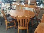 Mooie Antieke Eethoek., Ophalen, Gebruikt, 4 tot 6 stoelen
