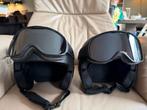 2 stuks Kinderskihelmen 53-56 + Skibril, Overige merken, Overige typen, Ophalen of Verzenden, Zo goed als nieuw